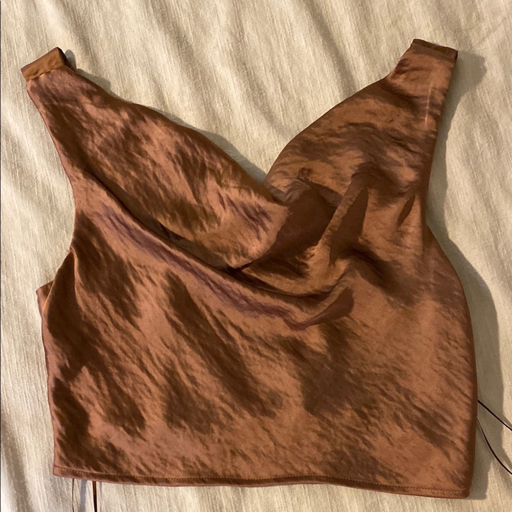 Elegant Brown Sleeveless Top